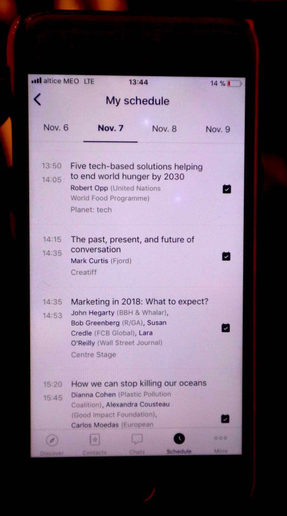 Tight Schedule at WebSummit 2017 in Lisbon